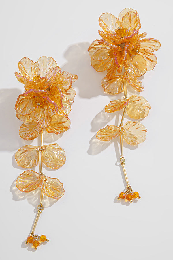 Pendientes de Sirena con Borlas Florales Nacaradas