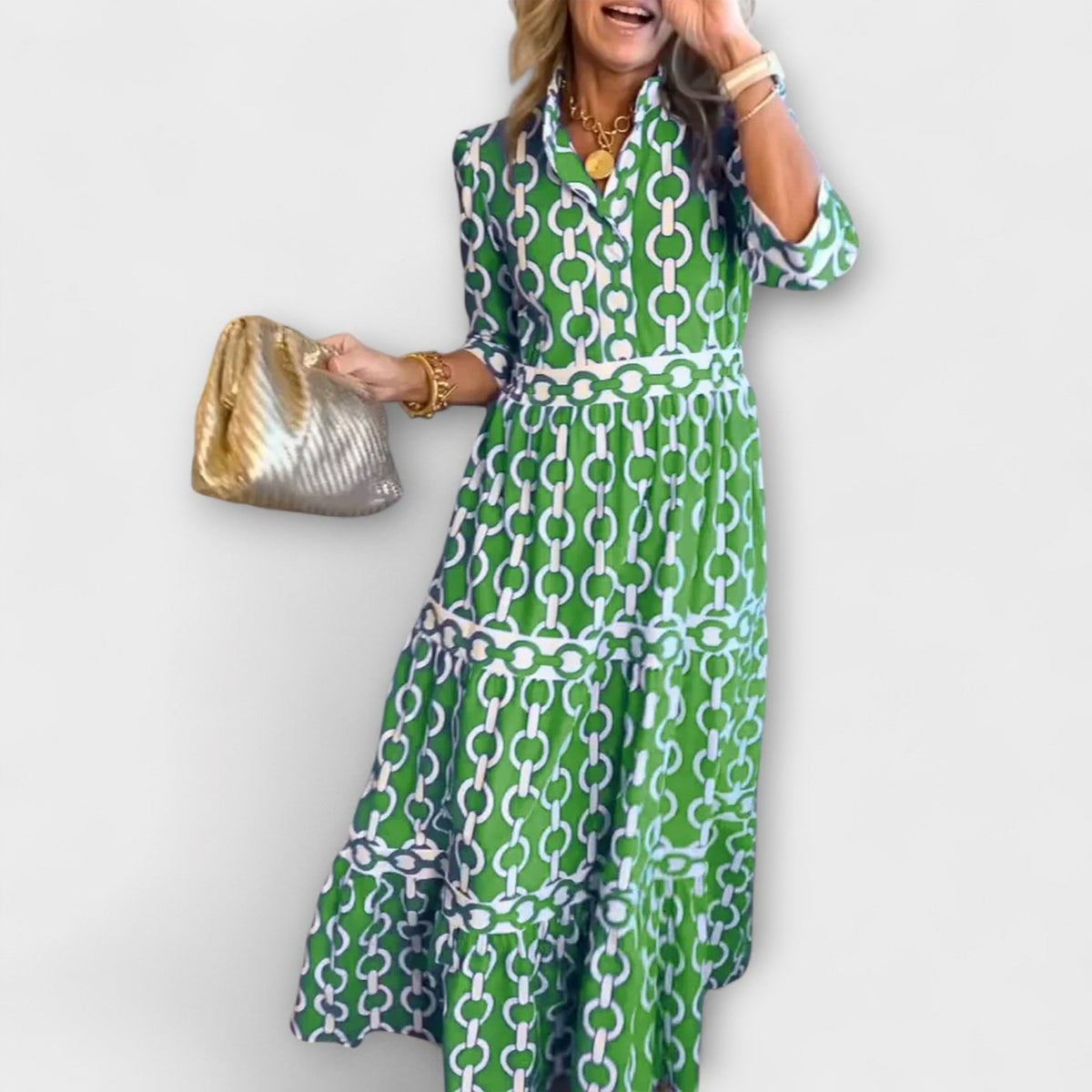 Jude | Half-Sleeve Midi Dress