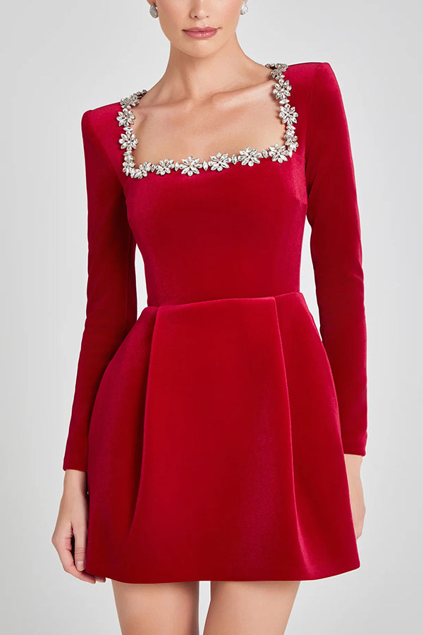 Vestido Corto de Terciopelo - OSMARA Fashion - vista 2