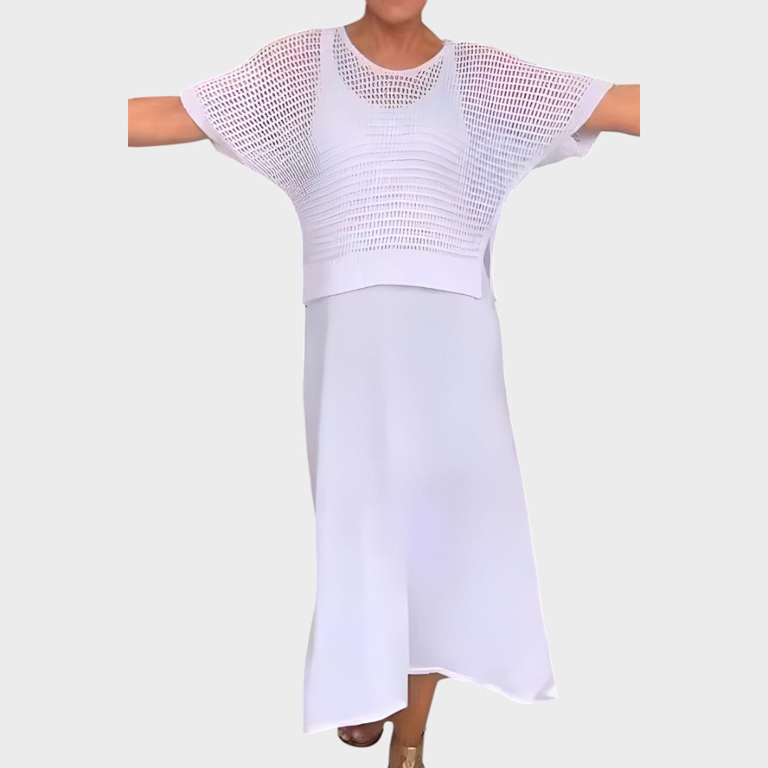 Liza | Dress with Knit Blouse