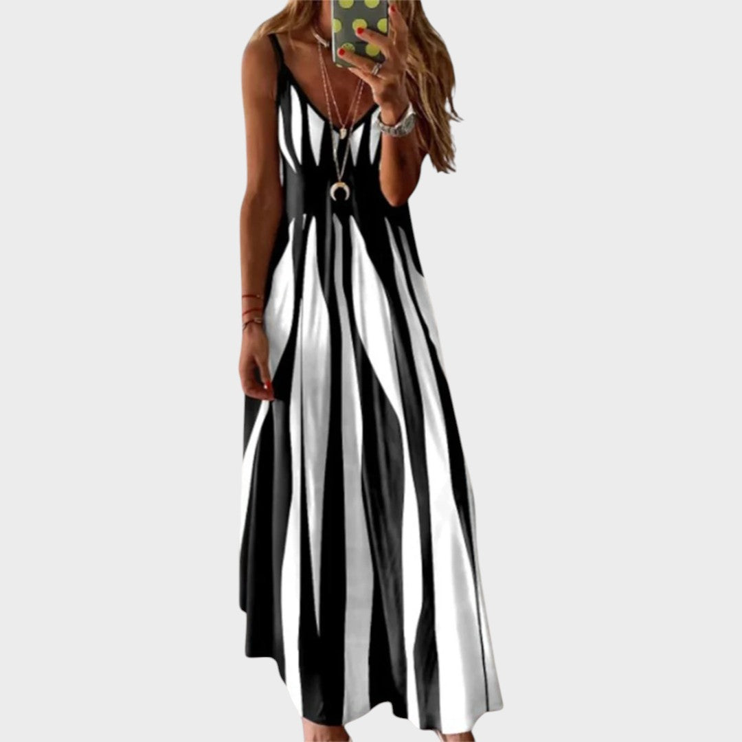 Anita | Vestido Largo a Rayas - OSMARA Fashion - vista 3