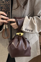 Bolso Cubo Sencillo Plisado Retro