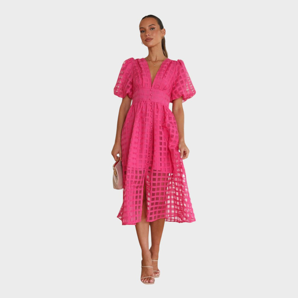 Julia | Robe en dentelle à manches évasées