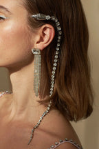 Complemento de Pelo con Cadena de Serpiente y Brillantes