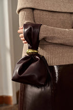 Bolso Cubo Sencillo Plisado Retro