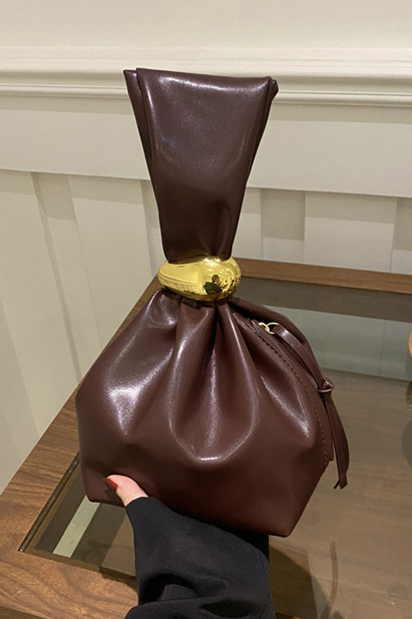 Bolso Cubo Sencillo Plisado Retro