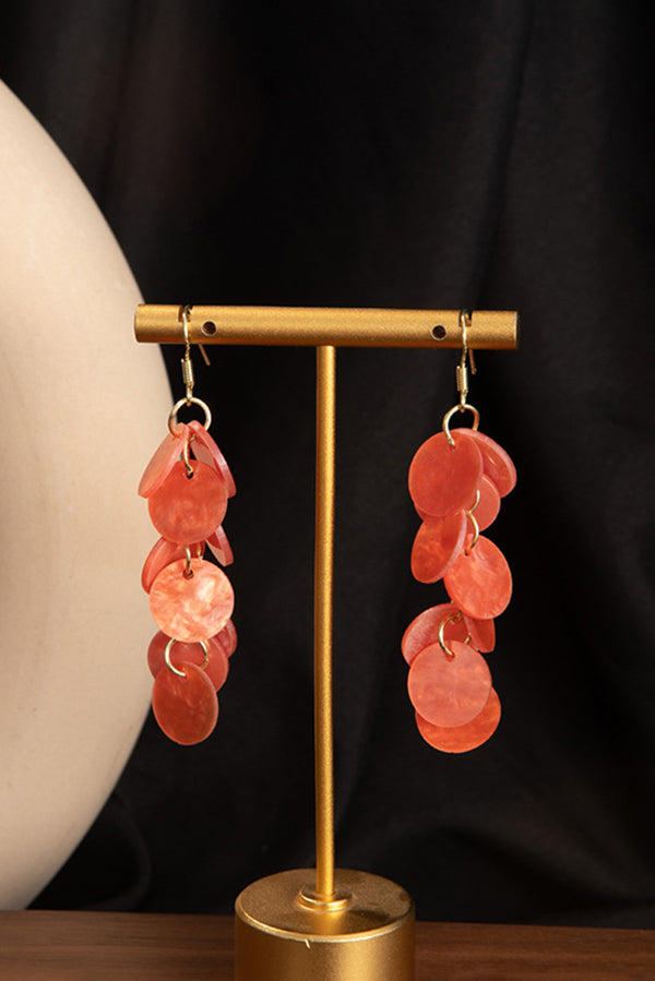Pendientes de Concha con Borlas Estilo Resort, Multicolor