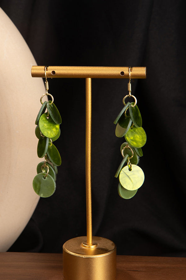 Pendientes de Concha con Borlas Estilo Resort, Multicolor