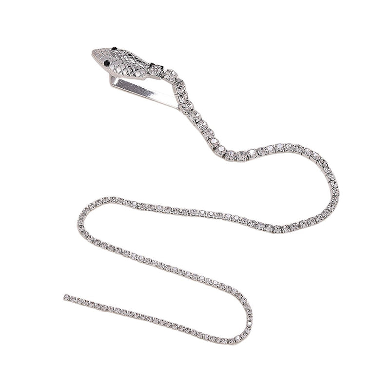 Complemento de Pelo con Cadena de Serpiente y Brillantes