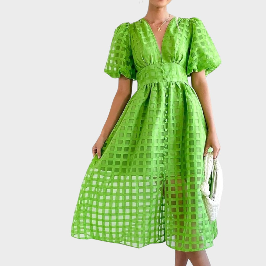 Julia | Lace dress with flared sleeves