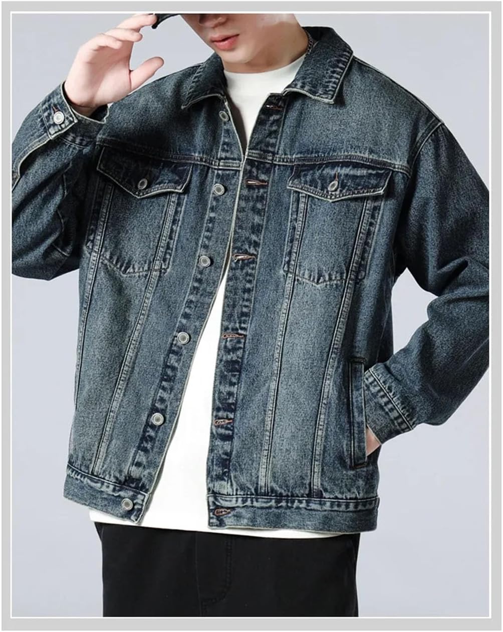 Chaqueta de mezclilla para hombre - Estilo moderno y cómodo