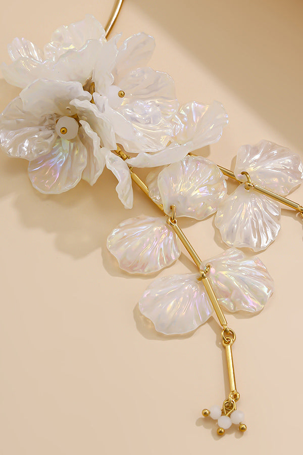 Pendientes de Sirena con Borlas Florales Nacaradas