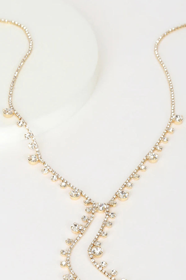 Collar Sexy de Diamantes Irregular
