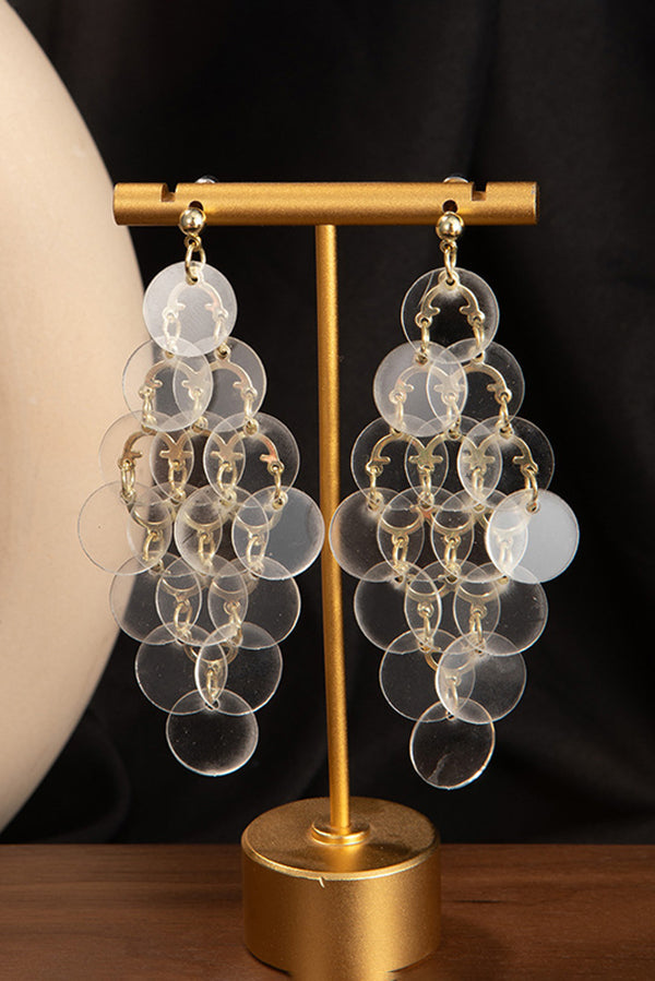 Pendientes de Concha con Borlas Estilo Resort, Multicolor