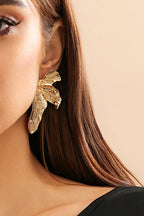 Pendientes de Botón con Forma de Hoja Estilo Vintage