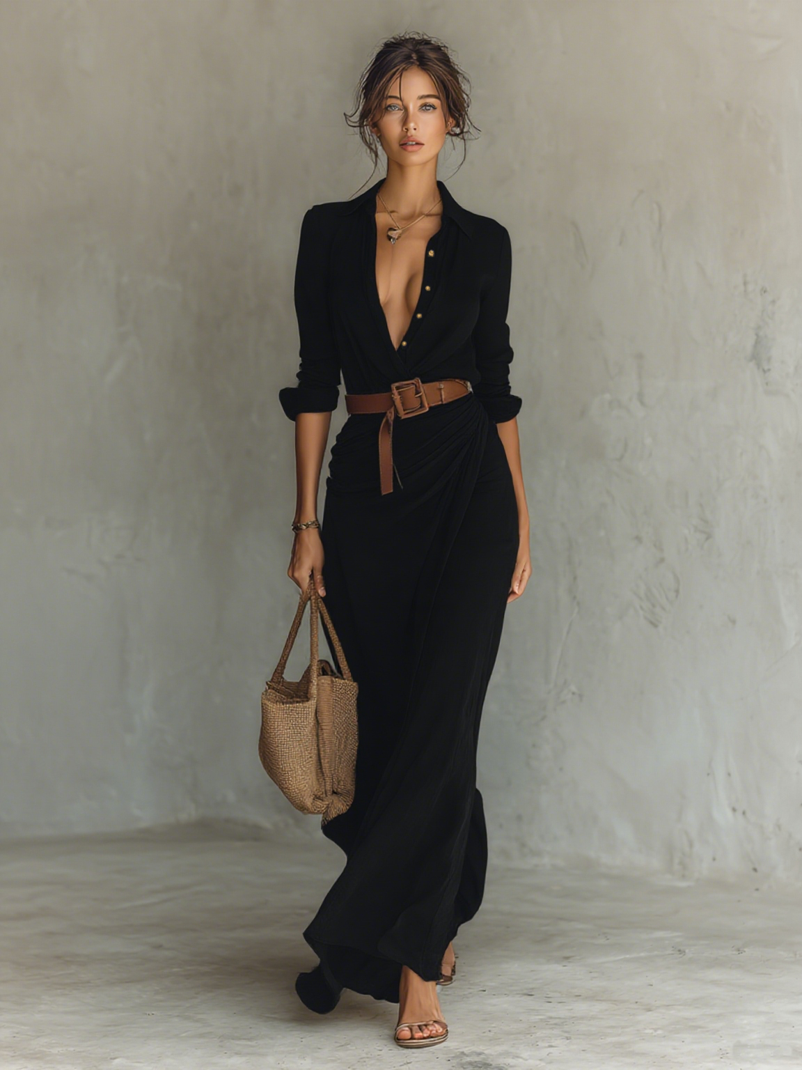 Victorie | Robe longue fluide élégante qui sublime la silhouette