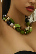 Collar de Resina Estilo Bosque Bohemio