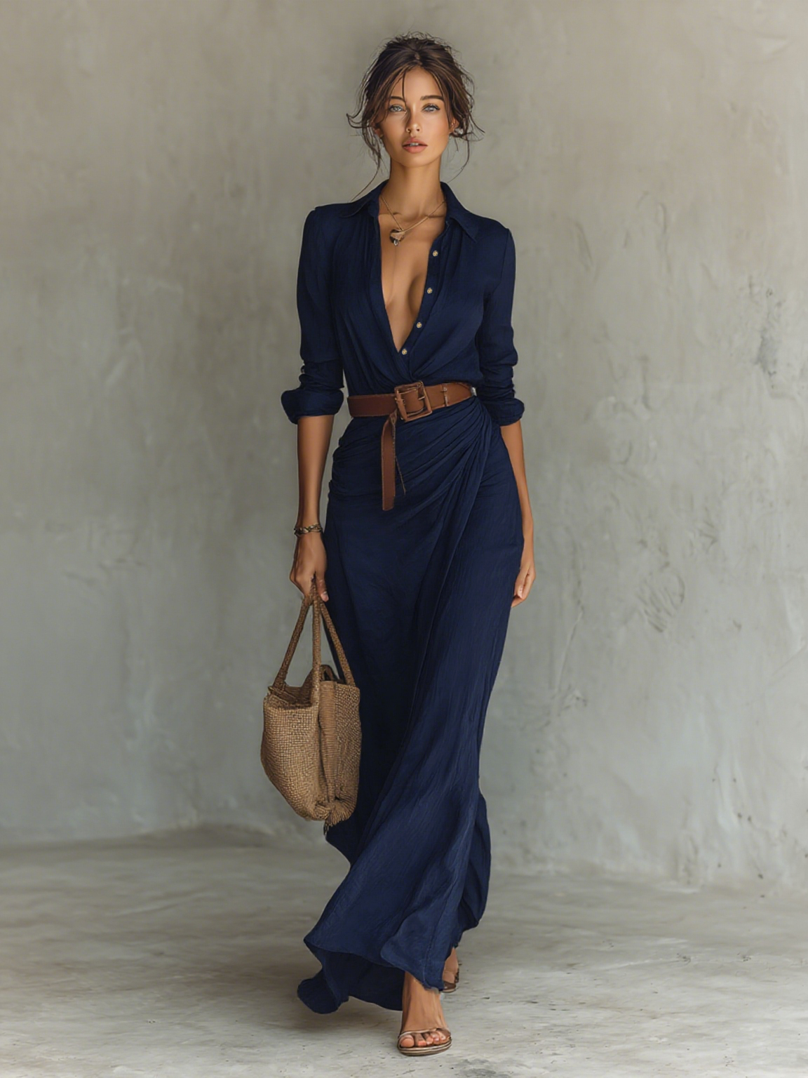 Victorie | Robe longue fluide élégante qui sublime la silhouette