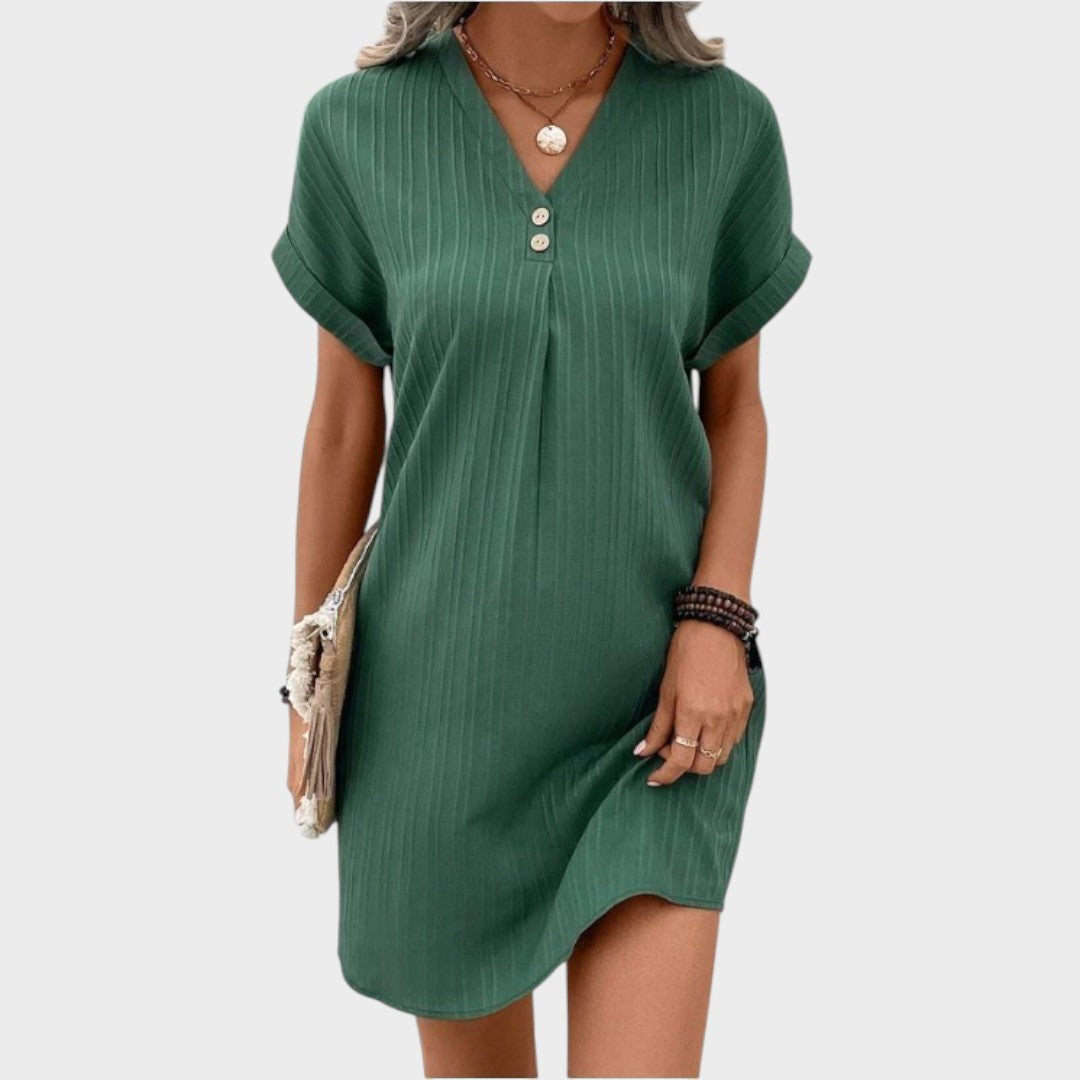 Atália | Cómodo vestido con cuello en V - OSMARA Fashion - vista 2