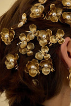 Clip de Pelo con Flor de Perlas Estilo Cortesano Vintage