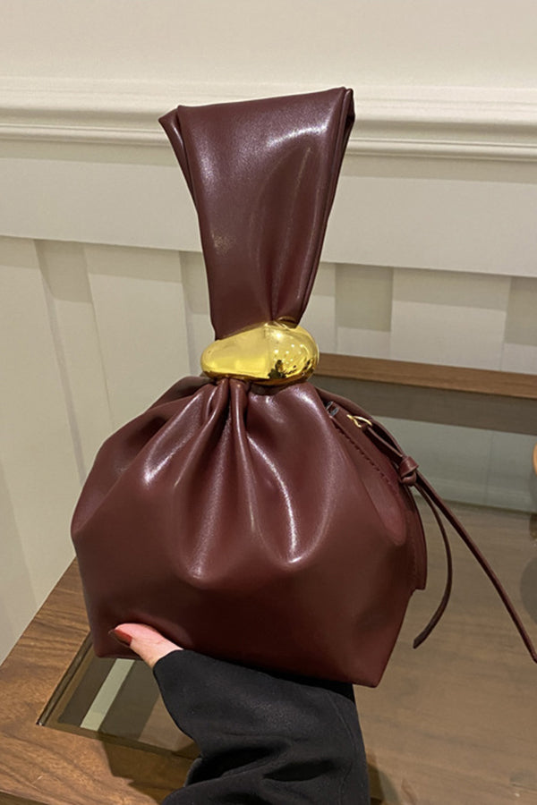 Bolso Cubo Sencillo Plisado Retro