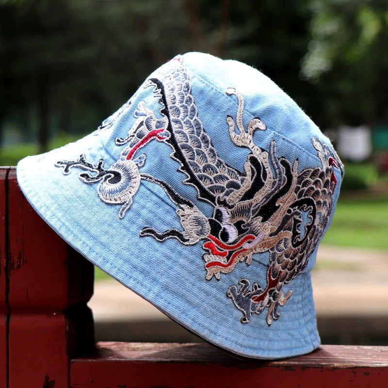 Gorro Cubo Vaquero Bordado de Estilo Étnico