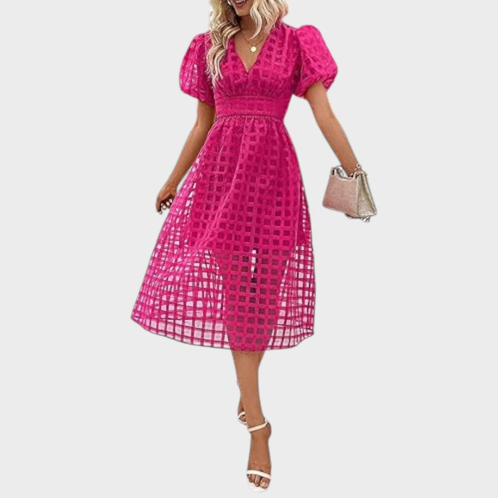 Julia | Robe en dentelle à manches évasées