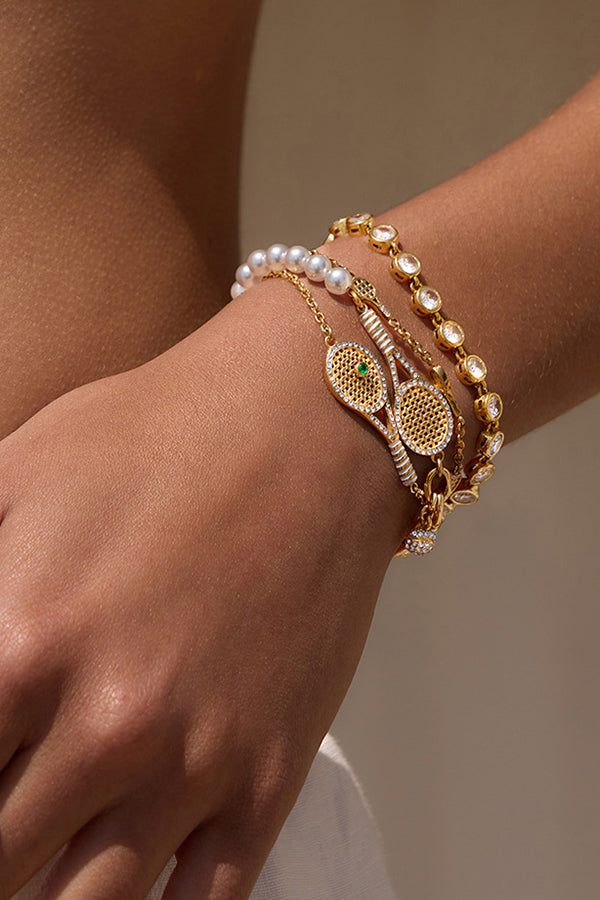Pulsera Elegante de Acero Inoxidable y Circonita