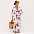 Caftán Inés Blanco Floral - OSMARA Fashion