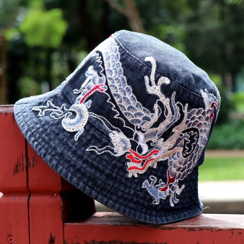 Gorro Cubo Vaquero Bordado de Estilo Étnico