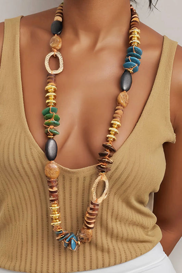 Collar Vintage Bohemio de Materiales Combinados