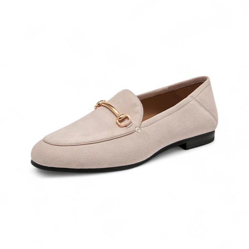 Gavy - Mocasín para Mujer de Ante con Acabados de Metal