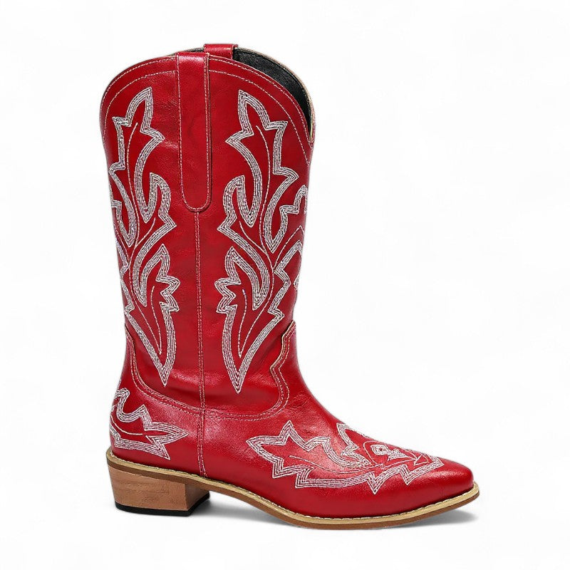 Valet - Bota Campera de Símil Piel Liso y Ribeteada Media Caña