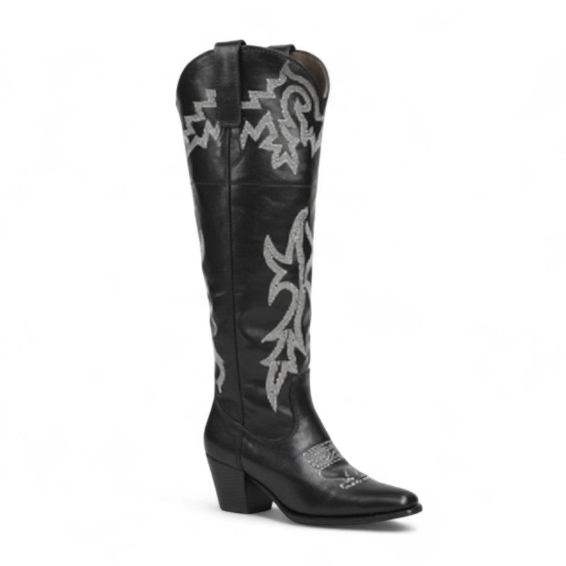 Meyla - Bota Campera Vintage Alta de Estampado