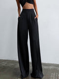 Pantalón de Vestir Ancho Oversize de Satén