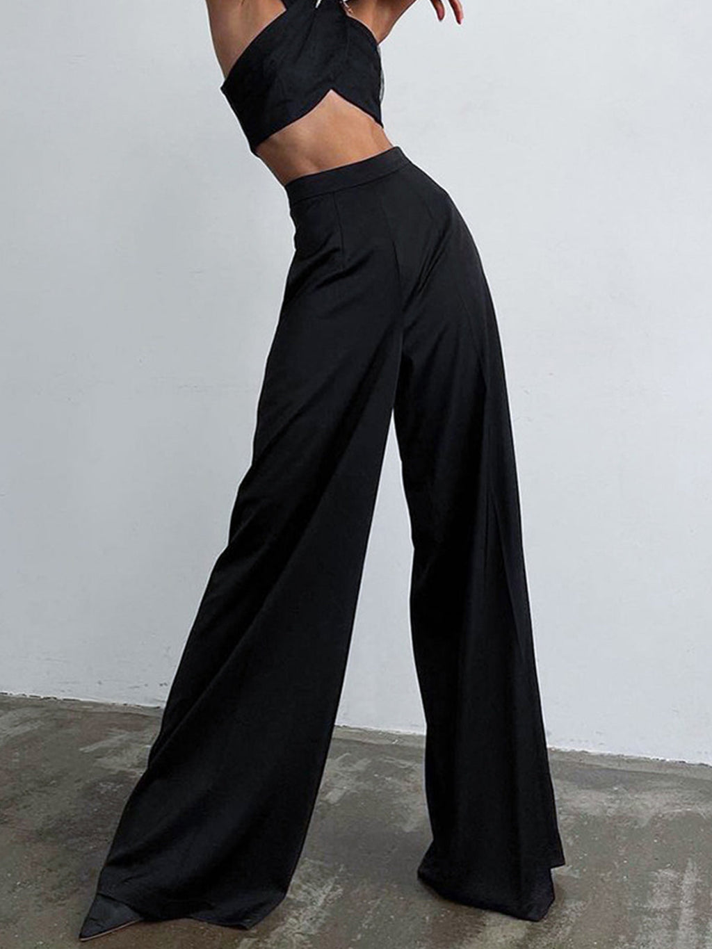 Pantalón de Vestir Ancho Oversize de Satén