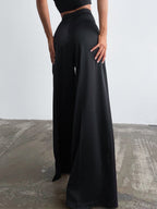 Pantalón de Vestir Ancho Oversize de Satén