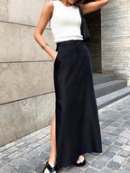 Falda Maxi Básica con Botones