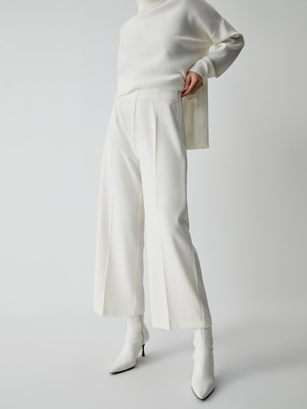 Pantalón Culotte Ancho Semitransparente