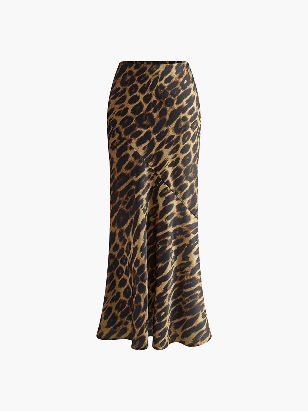 Falda Maxi Entallada con Estampado de Leopardo