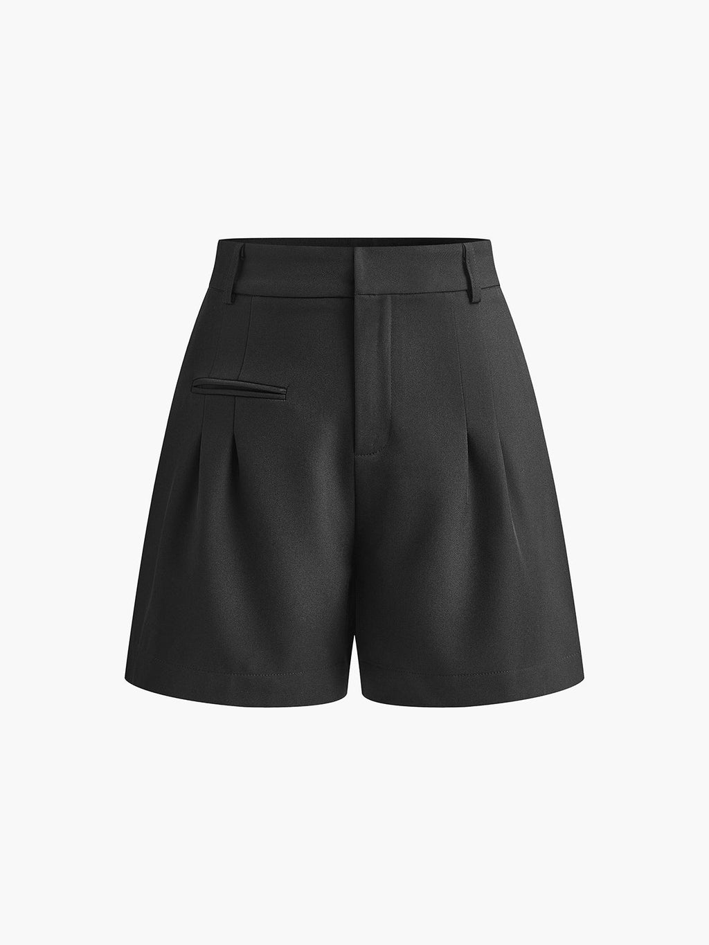 Shorts Semitransparentes de Cintura Media Sin Cinturón