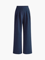 Pantalón Ancho Plisado de Raya Diplomática