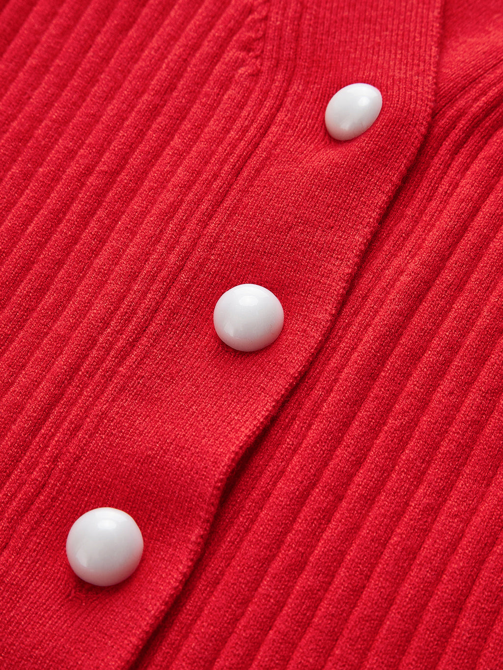 Ruffled Trim Button-Front Long Sleeve Cardigan