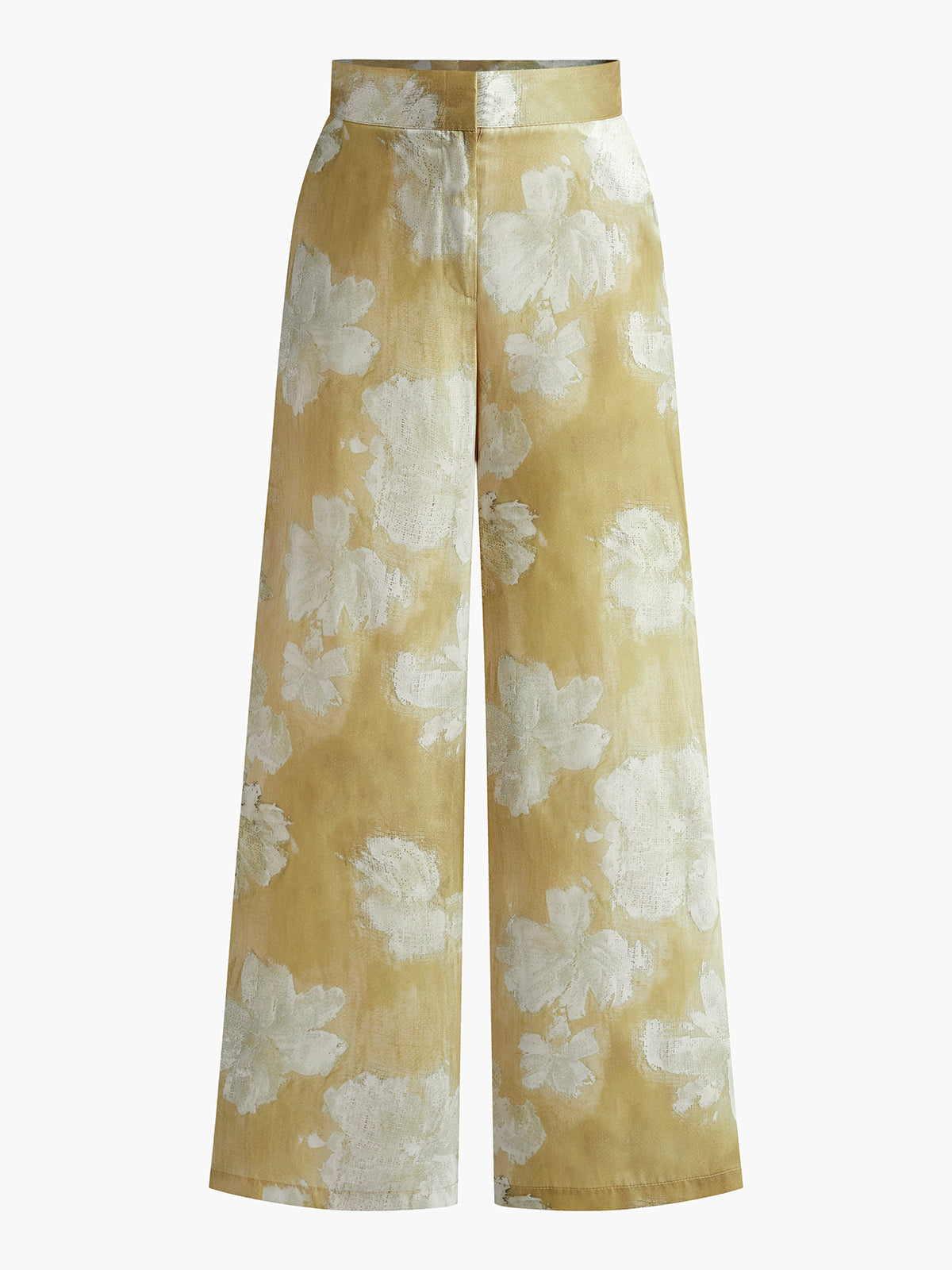 Pantalón Ancho Semitransparente con Estampado Floral Romántico