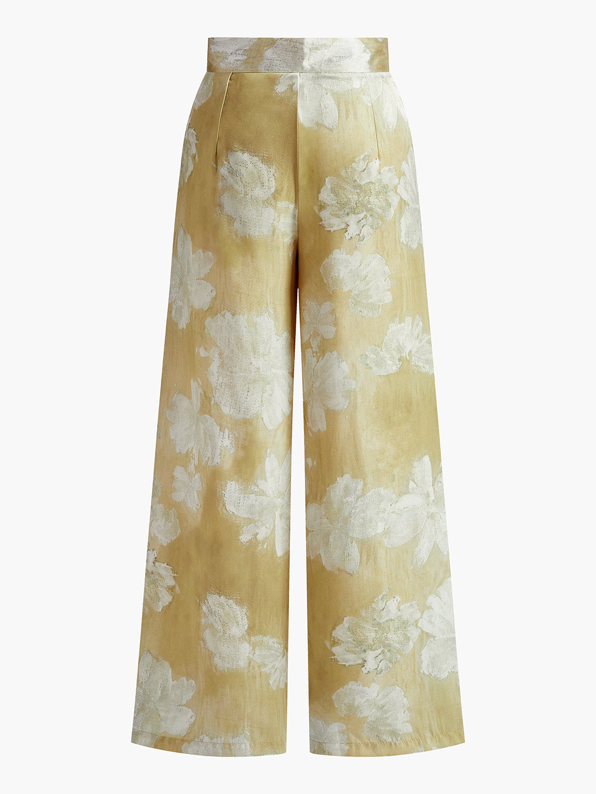 Pantalón Ancho Semitransparente con Estampado Floral Romántico
