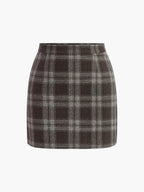 Minifalda de Tweed a Cuadros