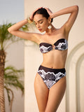 Floral Print High-Waist Bikini Bottom