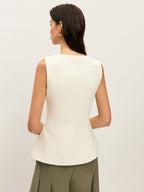 Starfish Metal Detail V-Neck Sleeveless Vest
