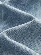 Jeans Anchos de Cintura Asimétrica