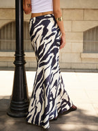 Falda Maxi con Estampado de Cebra
